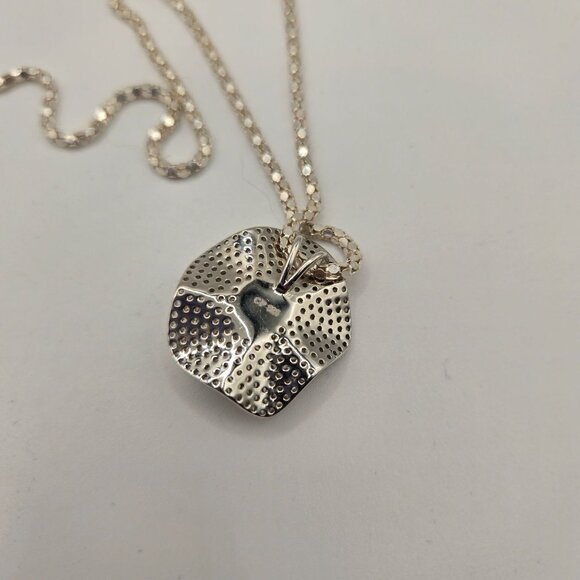 Cultured Freshwater Pearl (8mm) Cubic Zirconia 18" Pendant Necklace Sterling Sil - Picture 4 of 5